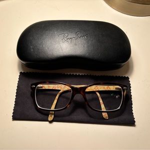 Ray Ban “Tortoise” Print Glasses Frame